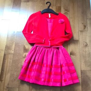 Beautiful sweet dress for girls with cardigan.